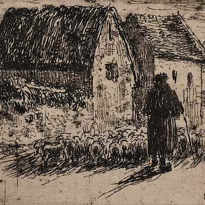 La rentrée du Berger - Camille Pissarro (1830 - 1903)
